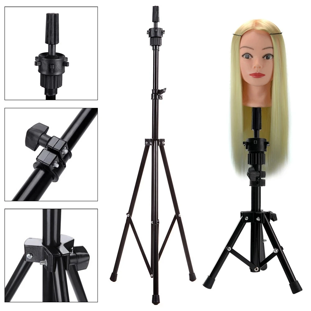 wholesale Adjustable Hair Wig Stand Holder Tripod Stand Holder Hairstylist Mannequin Head