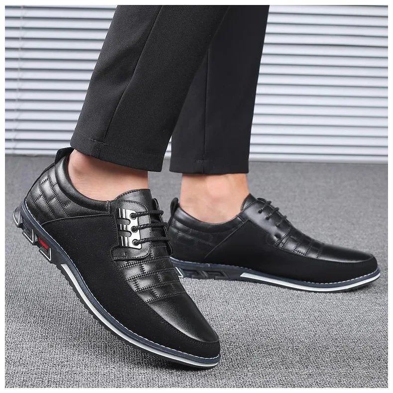 New Luxury Raw cow hide Leather Full covered men Casual walking Shoes running Sneakers