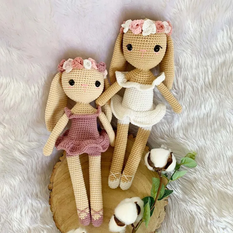 Custom Crochet Bunny Toy Cute Baby Gift knitted rabbit doll Crochet Bunny Doll Cute Bunny Nursery Toy Amigurumi Stuffed Toy