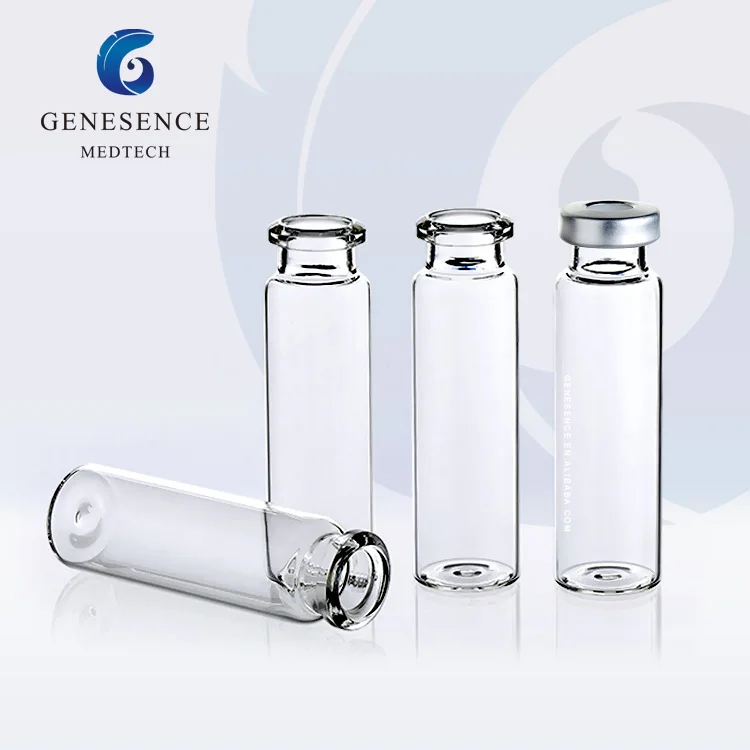 6ML Injection Liquid Bottle Tubular Sterile Powder Pharma Vials Aluminium Caps Glass Vial