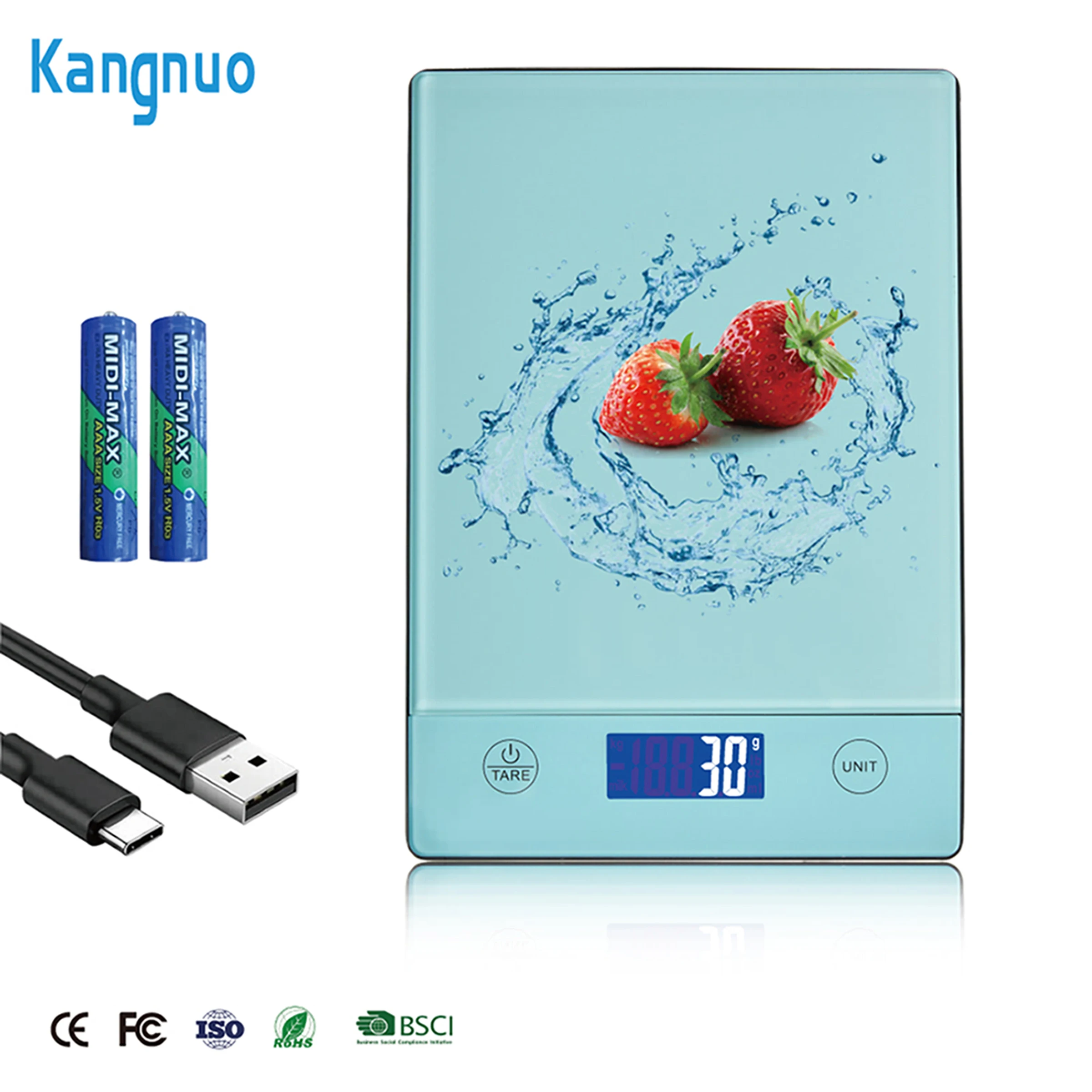 high precision lcd display usb rechargeable electronic food scale digital scale for kitchen