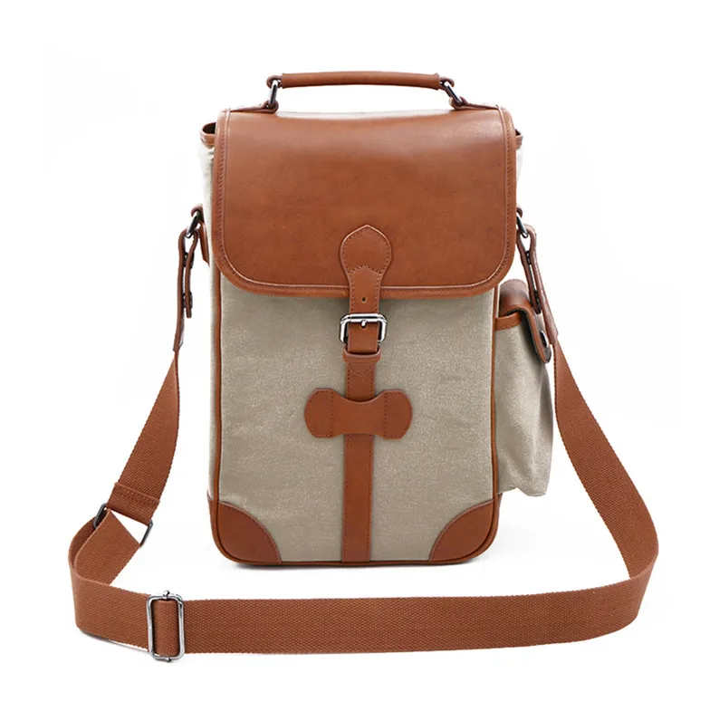 Оптовая продажа с фабрики, профессиональная кожаная Холщовая Сумка для камеры, сумка для камеры на плечо для фотосъемки