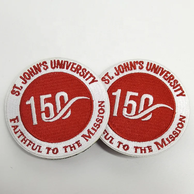 Wholesale custom clothing woven embroidery patch 3d on logo heat transfer embroidery patch