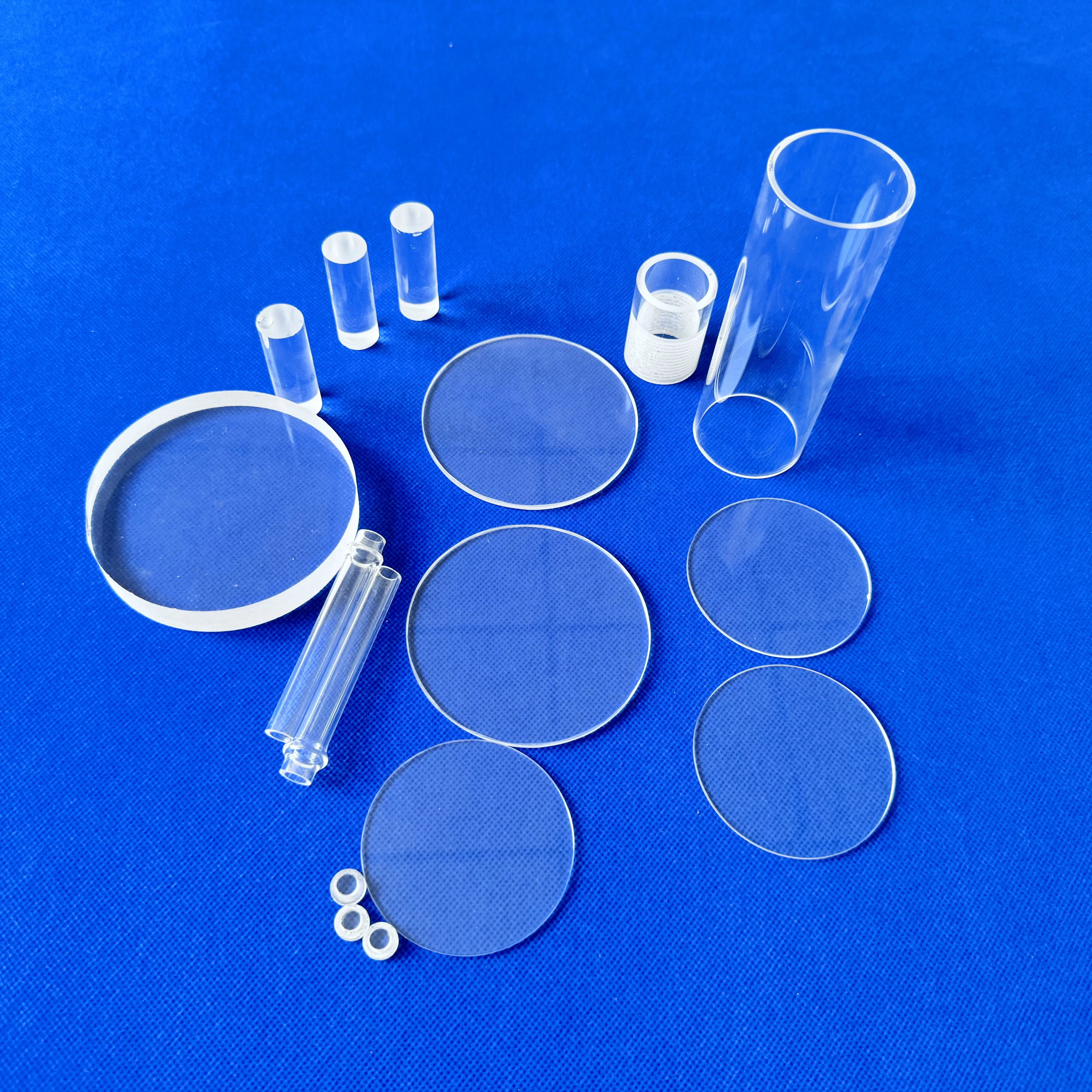 high temperature resistant glass furnace used quartz glass high pressure quartz tube Large Diameter Customized Sizes