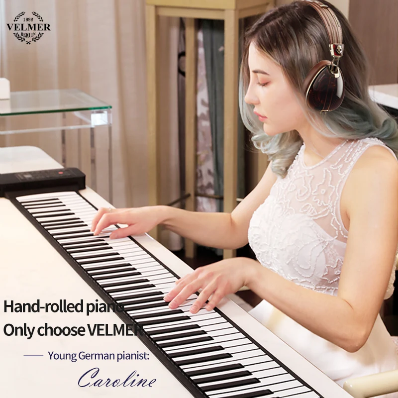  Hot Sale Mini Portable 88 Keys Folding Soft Electronic Organ Hand Roll up