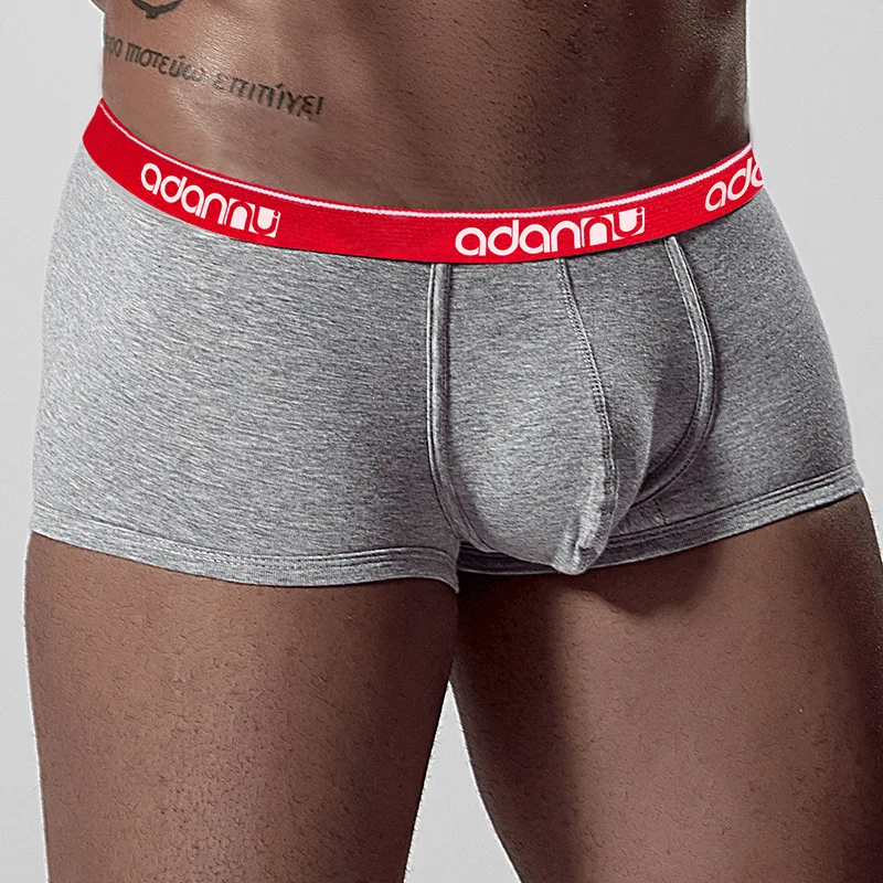 OEM  Men Underwear Combed  Cotton Spandex Inside Printed Label Slim Fit Breathable Comfortable Stretchy Soft Boxer Briefs