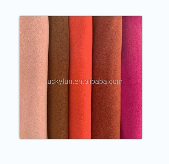 Knitting and Dyeing Circular Machine TC Double-sided Fabric Single Brush Single Yao Particle Cashmere Fleece Stretch Fabric 100D