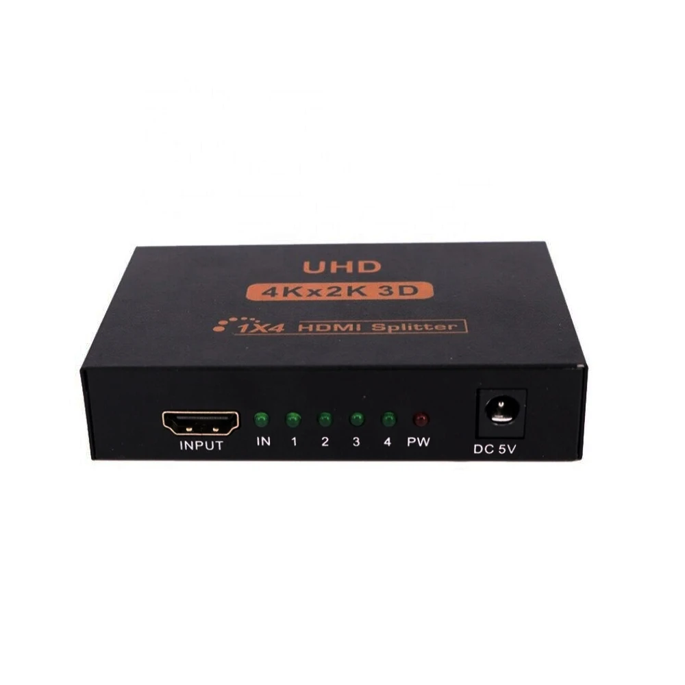 4k HD-MI Splitter Compatible with 1x4 Full HD 1080p Switch Video Switcher 1 input 4 output Amplifier Adapter