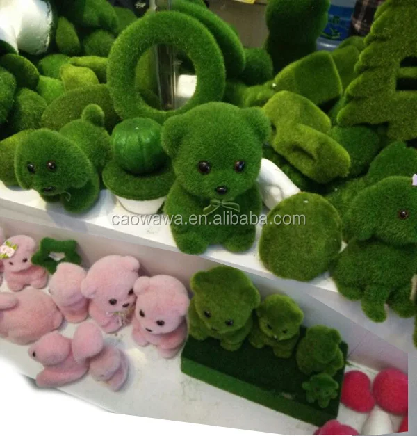 
Hanturf Green Artificial Grass Animals handmade flocking crafts 