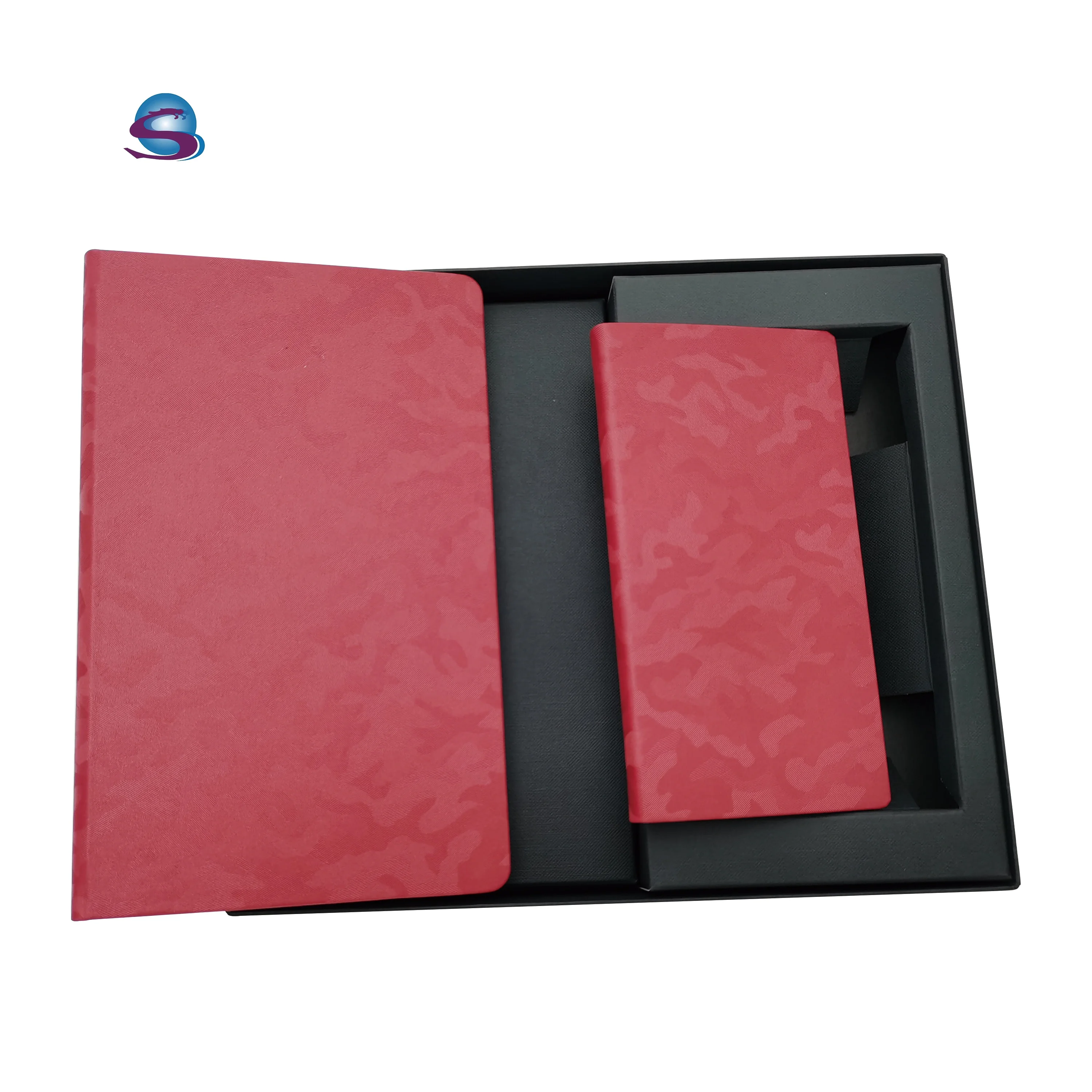 Classic PU Leather Waterproof Hardcover Custom Logo Diary 2022 Notebook A5 Designed Cover Gift Set