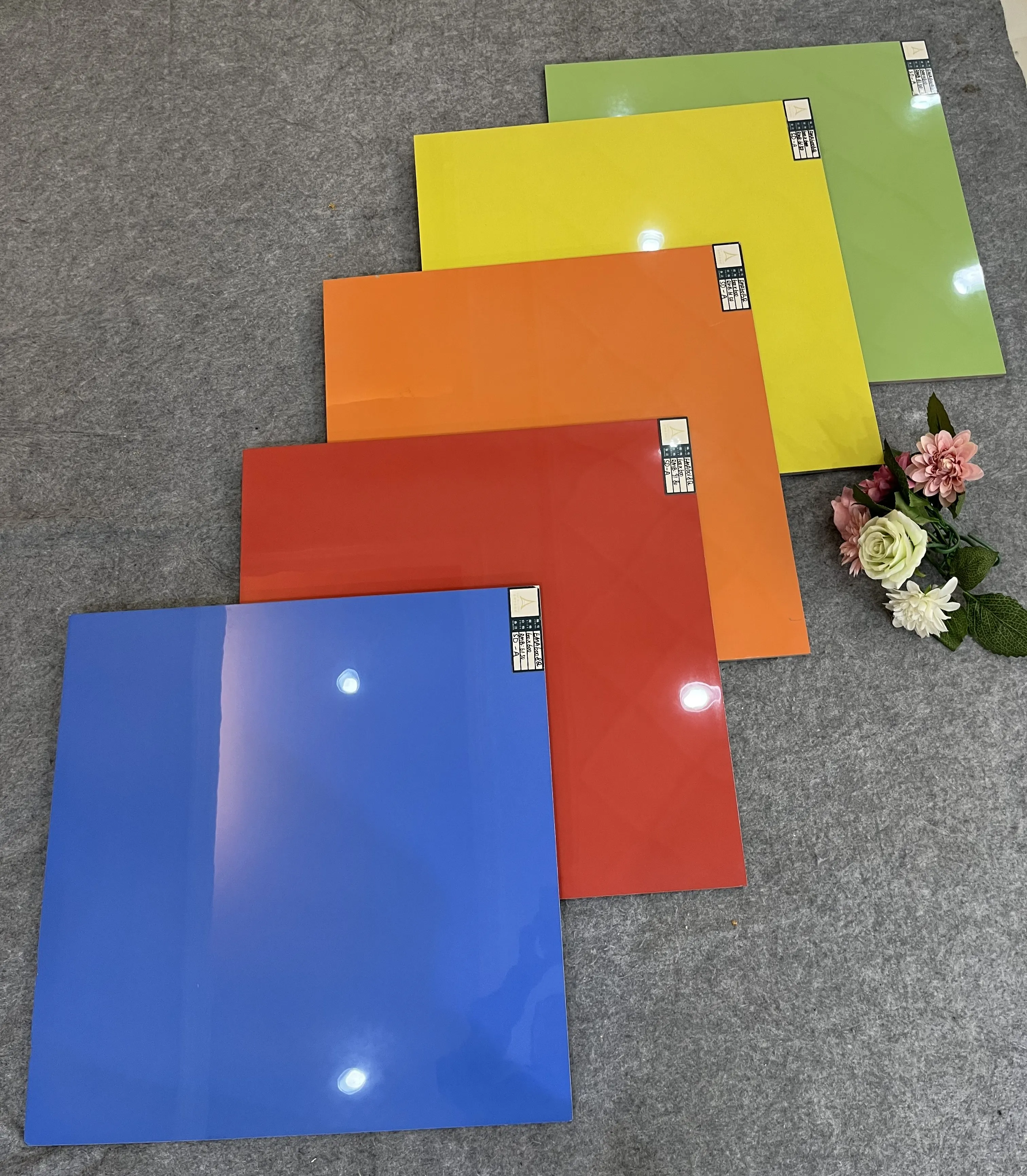 Pure Yellow Color 60x60cm Floor Tile Porcelain Tile Polished Ceramic Stock Selling for House Decoration