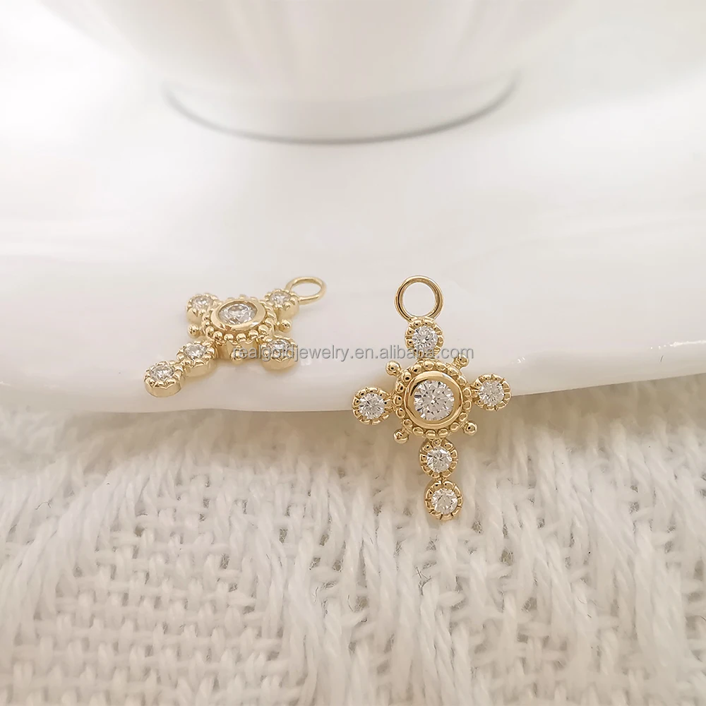 Customize Cute Solid 14k/18k Real Gold Accessory for Necklace DIY Gold Accessory Fine Jewelry Jewelry Findings & Components