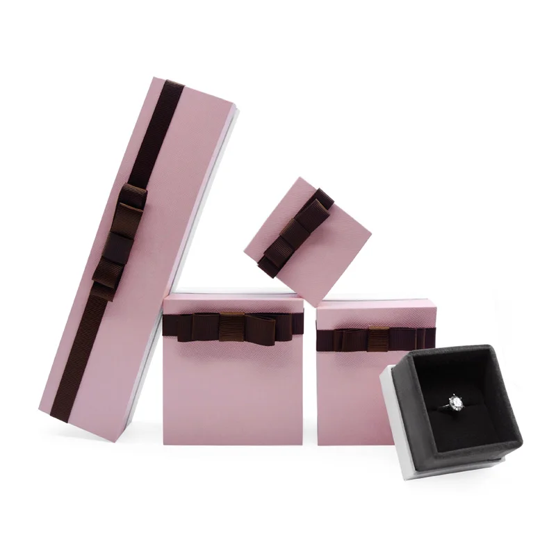 FORTE OEM Wholesale jewelry storage packaging boxes unique gift box packaging jewelry case with ribbon