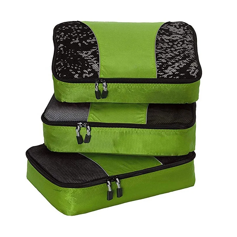 Водонепроницаемый 3 компл. Путешествия Сжатия Упаковка Кубики организаторы чемодан организатор