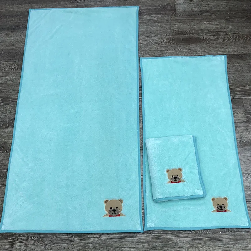 Microfiber 80% polyester 20% polyamide coral fleece hand towel coral fleece towel