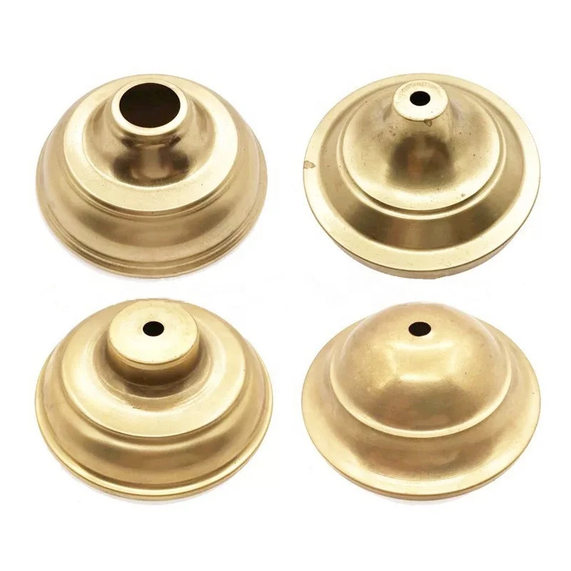 custom stamping service punching bending part case cover brass metal spin lamp shade cone round square