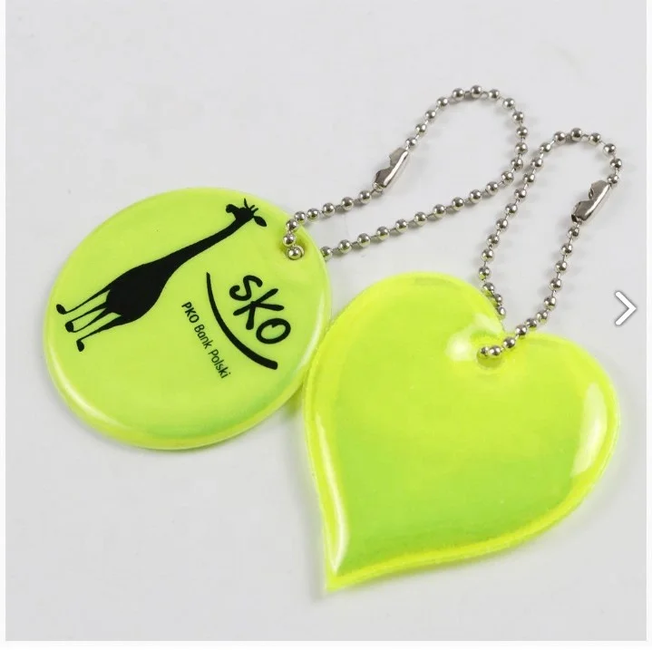 Cheap Hand Shaped Reflective Keychain Unique Safety Bag Hanger