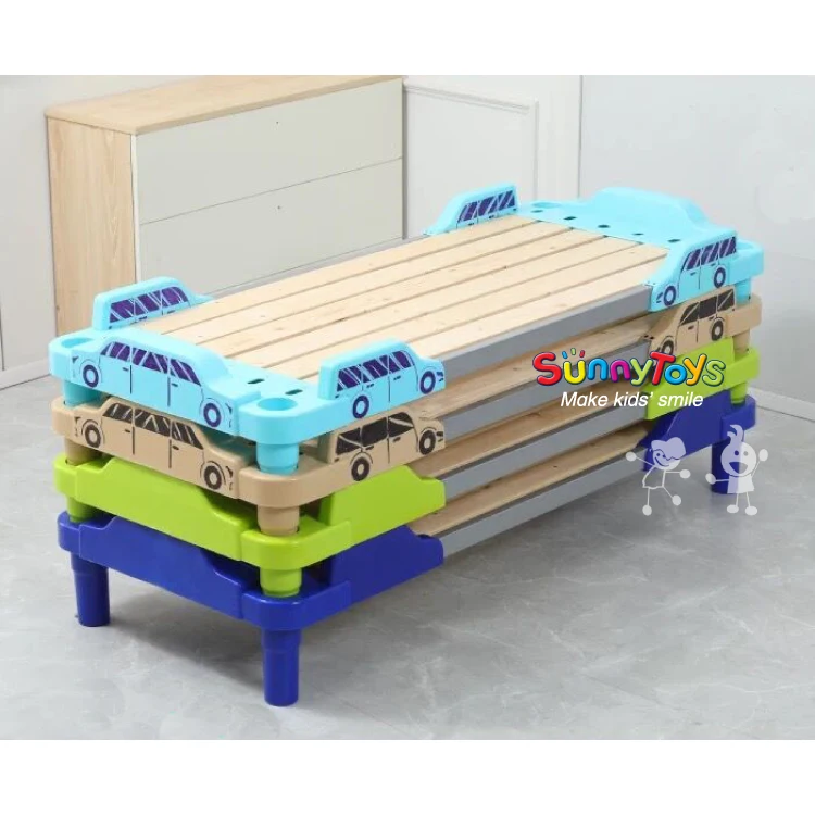 Hot sale push-and -pull kindergarten beds children cots bedroom wall wardrobe design
