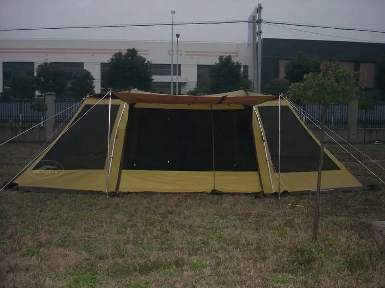 OEM/ODM Up-to-Date Design Novelty Camping Tent Deluxe Solution Aluminium Alloy Pole Framed High Quality Top End Tent