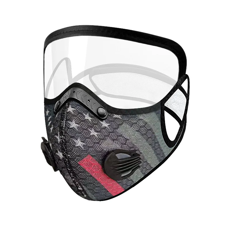 hot sell Outdoor cycling mask Five Layer Filter With Carbon Cloth Maskes Fashion Sport motorcycle face mask With Valve
