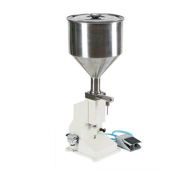 A02 5-50ml High Accuracy Table Top Washing Liquid Pneumatic Cream Paste Filler Small Juice Sachet Filling Machine