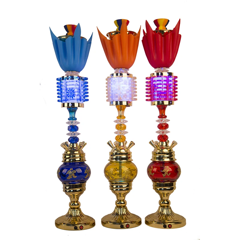 Good Quality Resin Hookah Shisha With Led for Smoking Narguile Sheesha Chicha Tobacco Cigarette Night Club Bar Lounge Party KTV