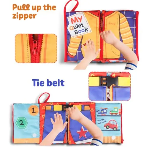Custom 3D Soft cloth book Baby Quiet Book Learning Cloth Soft Plush Early Educational cloth book Toys