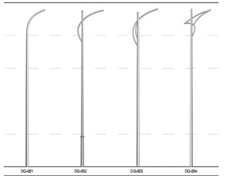 new design customized for outdoor 5m 6m 8m 9 meters galvanized  integrated solar street lights pole with price list