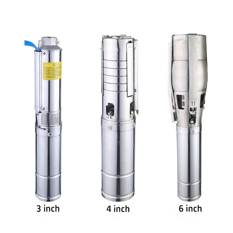 3inch High-Pressure 24V/48V DC Submersible Well Solar Water Pump for Irrigation in Agriculture Stainless Steel Solar Power Fuel