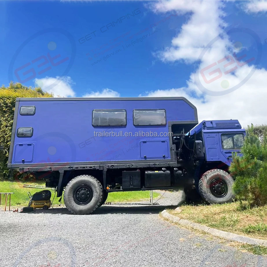 MAN-LMTV 16ft Motorhome Cab-over Truck Camper with FRP insulation Wall for Overland RV Expedition for DIY Recreational Vehicles