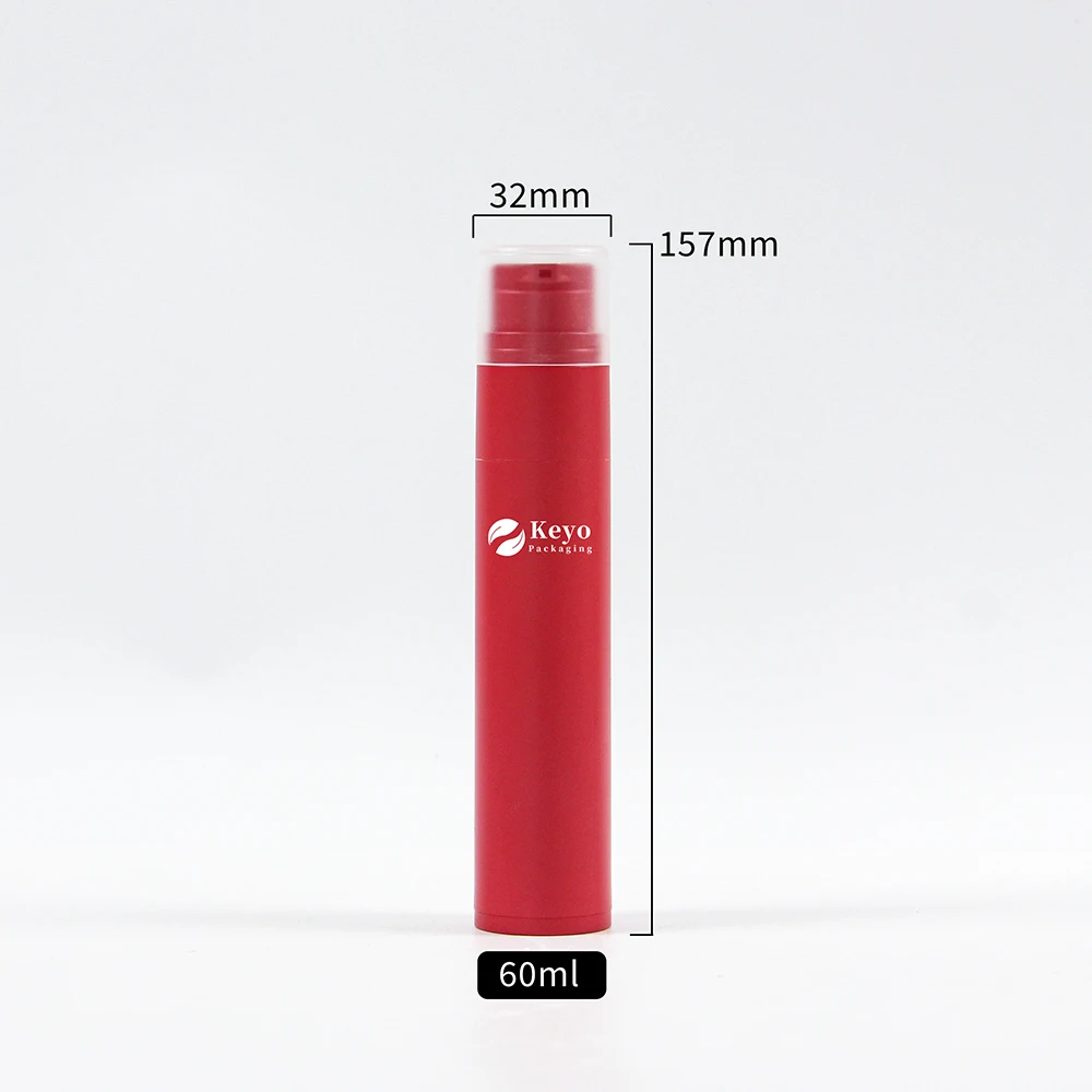 Wholesale Airless Toothpaste Bottle 60ml 2oz Empty Refillable Plastic Airless Pump Jar For Skincare Bottle