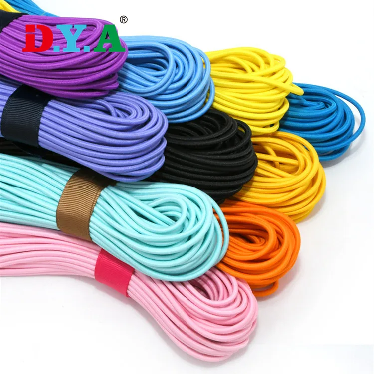 Wholesale high quality custom colorful round 0.8mm 1mm 1.2mm 1.5mm 1.8mm 2mm elastic cord for pant garment