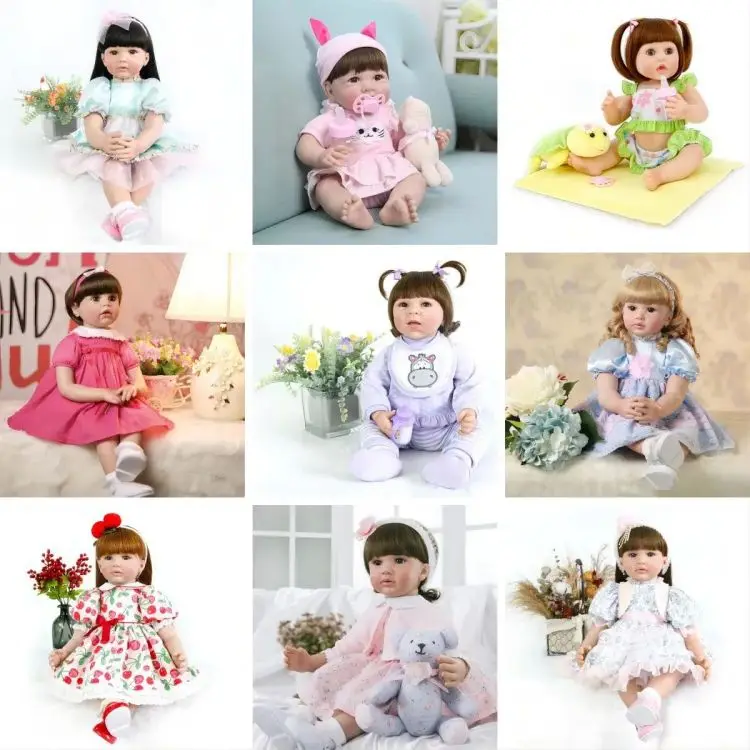 OEM Factory Customized Silicone Reborn Baby Dolls Plastic Vinyl Soft Doll Price Newborn Babies Custom 18 Inch Doll Toy American
