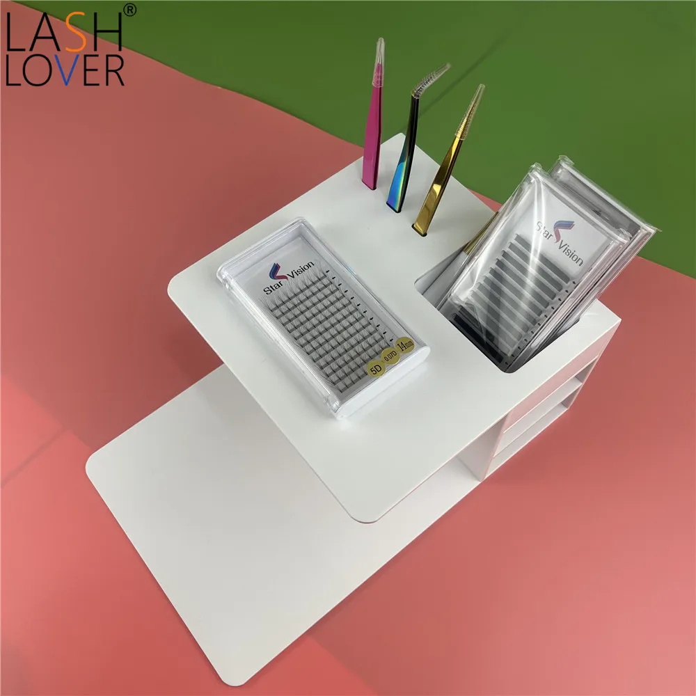 Lash Lover eye extension bed memory foam pillow  acrylic shelf with light and storage tools