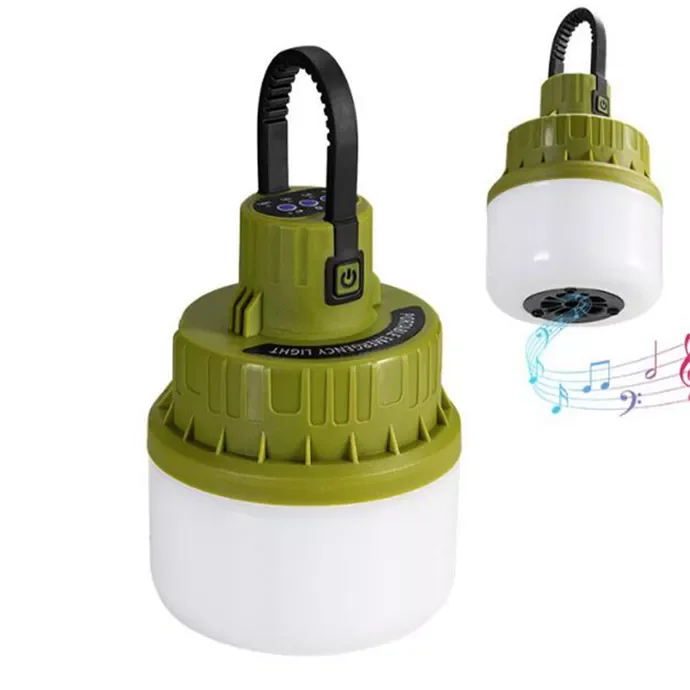 Waterproof Rechargeable LED Lantern Outdoor USB Powered Camping Lamp Portable Emergency LED Light with Wireless Speaker