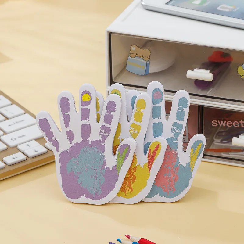 Cute Small Palm Sticky Note with Adhesive Tear Simple N Times Paste Color Paper Wholesale