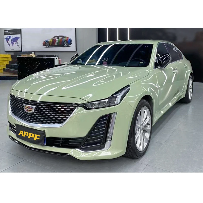 1.52*15m/Roll Self Healing Tpu Color Change Film Colored Ppf Film Paint Protection Film Vinyl Wrap Tpu Khaki Green For Car