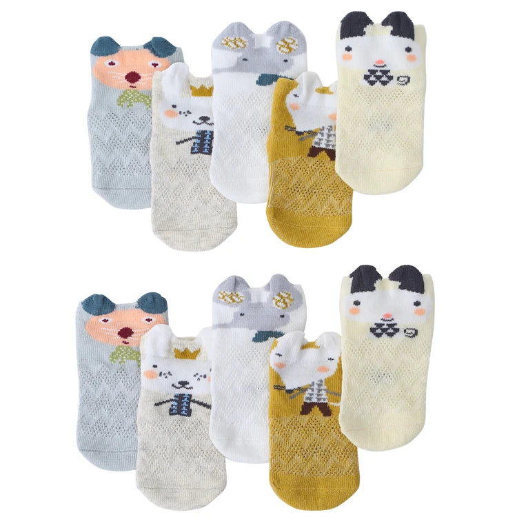 3D cartoon animal pattern soft cotton baby socks