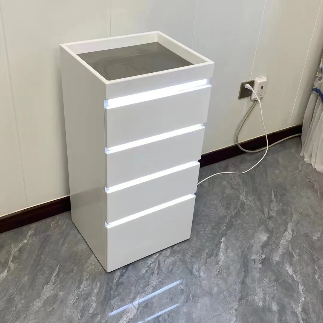 Wholesale Hair Salon Styling Display Tools Cabinet Beauty Salon Furniture Wooden Shelves Hairdressing Showcase