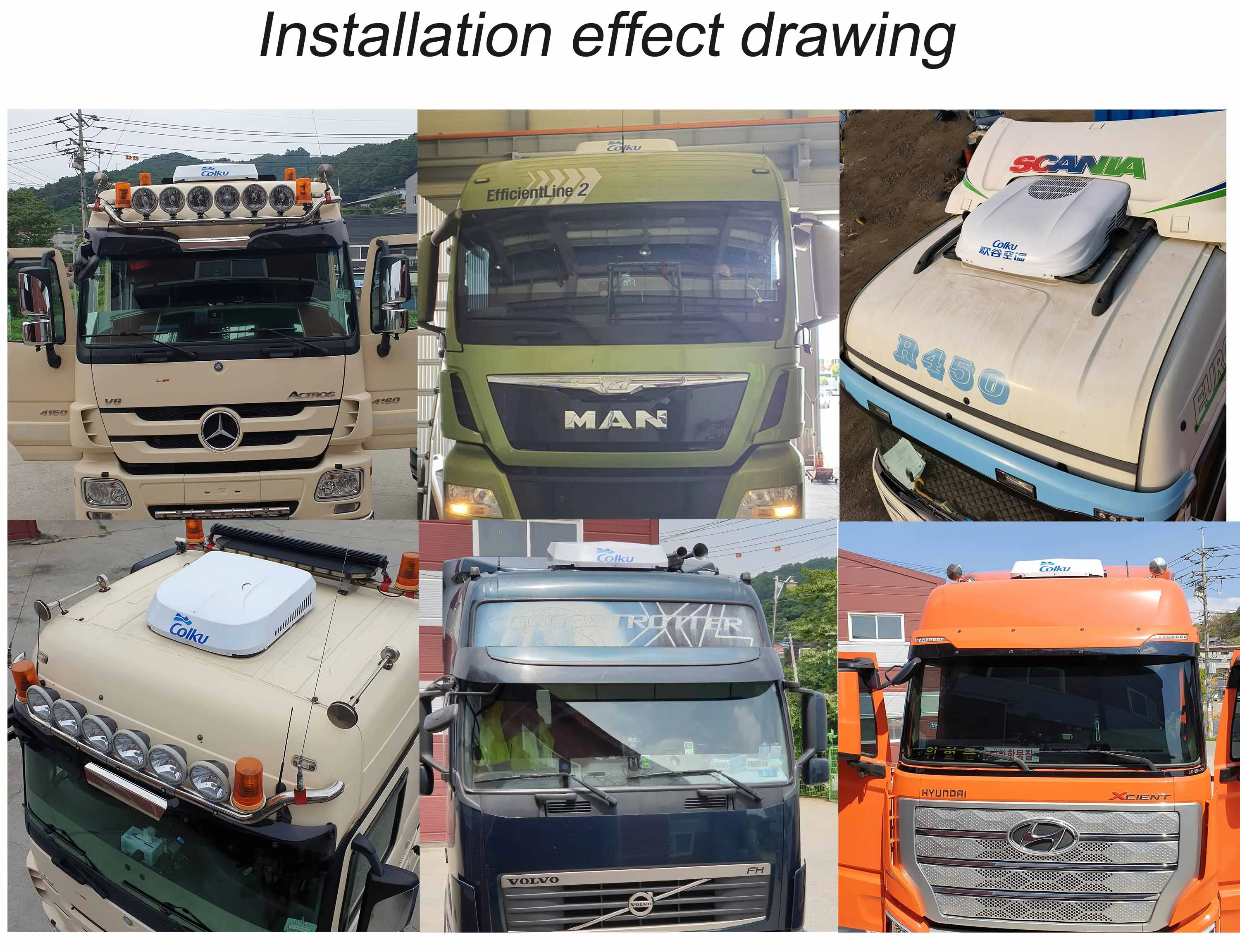 Roof Refrigeration Variable Frequency Skylight Integrated Parking Electric Air Conditioner For 24V Heavy Truck