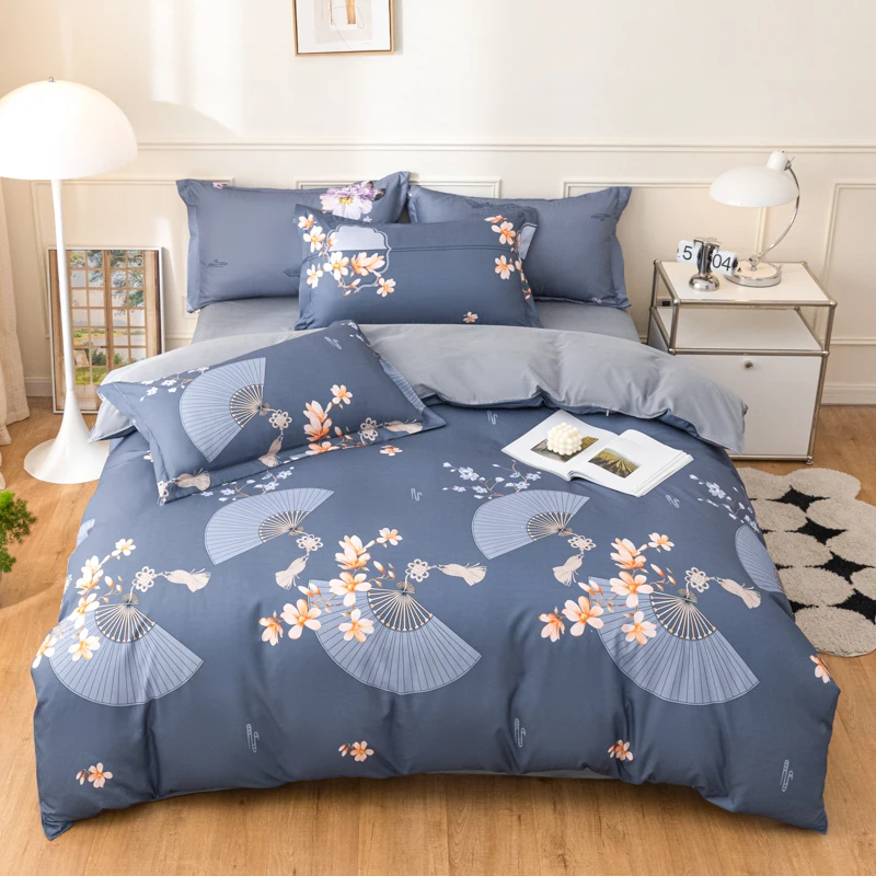 Luxury Twin Microfiber Bedding Set with Ruffles Comfortable Classic Style Fitted Sheet Disposable