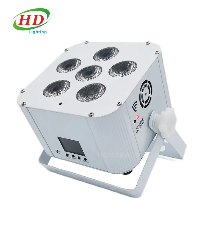 Wireless 6x18W 6in1 RGBWAUV Uplight for Wedding Stage Stunning Lighting Effects