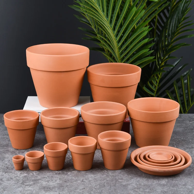 Hot Sale Classical Garden Plastic Indoor Planter Terracotta Flower Pots Ceramic pot