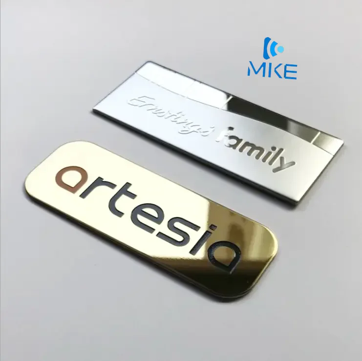 custom metal leather clothes logo clothing label