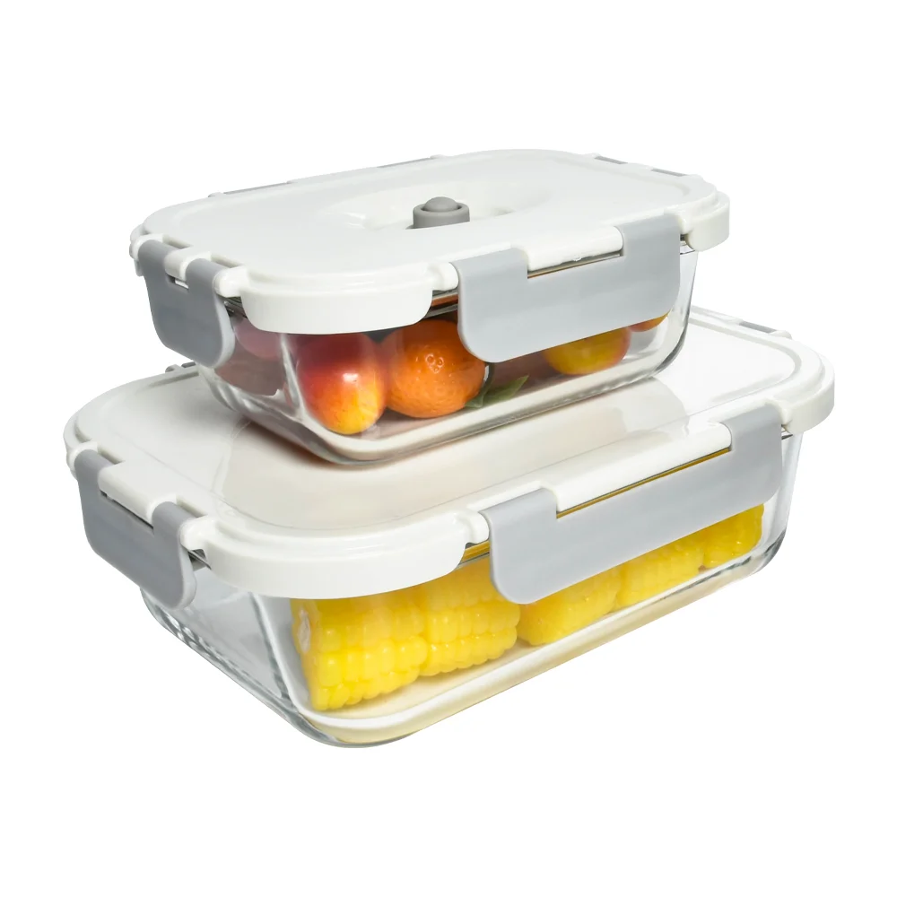 Wholesale 10 Piece Keep Fresh Leakproof Meal Prep Box Borosilicate Glass Food Storage Set Container