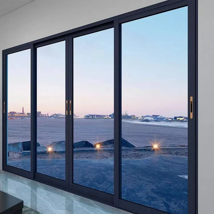Philippines Price Frame 3 Track Double Glazed Glass Design Soundproof Balcony Aluminum Sliding Door for Patio With Handle