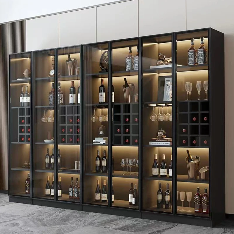 Elegant LED Glass Shelves for Bedroom Wardrobes, Living Room Decor, and Wine Storage