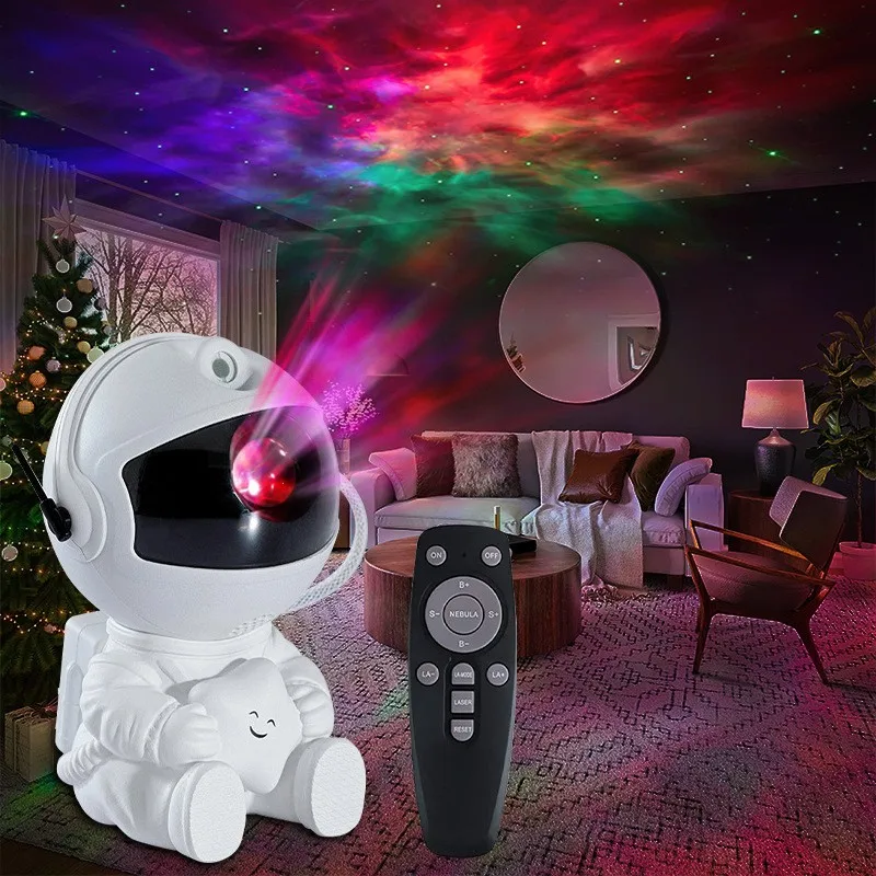 Smart 3D Astronaut projectors Lamp colorful Hold the stars hold the guitar all the stars of laser projection light
