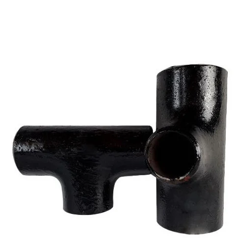 Seamless Round Carbon Steel Black Pipe Fitting Seamless Equal Butt Welded Straight Reducing Tee