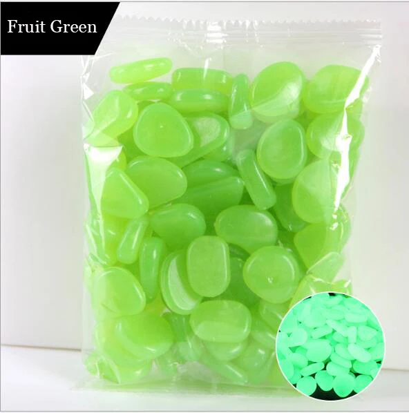 Supply Cheap Small Green Glowing Garden Stone Landscaping Rock for Outdoor Garden and Walkway Decoration